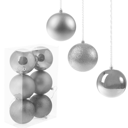 Bombki choinkowe na choinkę 10 cm zestaw 6 szt.