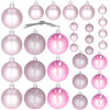 Bombki choinkowe 30 szt. ozdoby świąteczne różowy