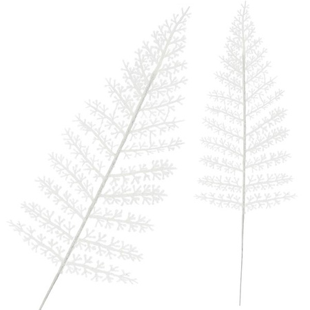 Sztuczny liść ozdoba 3 sz. świąteczna dekoracja do stroika biała