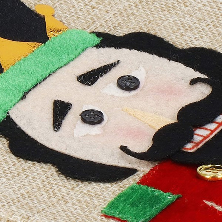 Pokrowiec na butelkę świąteczne etui na wino z dziadkiem do orzechów