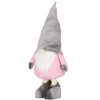 Skrzat 60-86 cm ozdoba świąteczna, krasnal świąteczny, gnom różowy na teleskopowych nóżkach