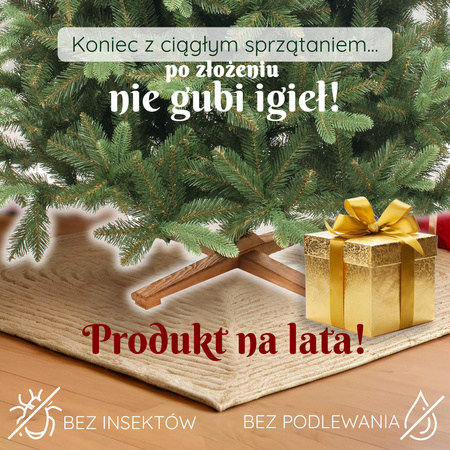 Choinka sztuczna Premium Royal Trees 220 cm świerk syberyjski z stojakiem, drzewko PE
