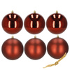 Czerwone bombki choinkowe 6 szt. ozdoby na choinkę 11 cm, dekoracje świąteczne nietłukące