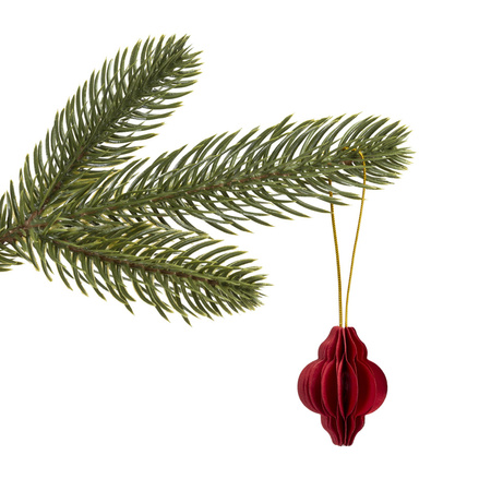 Bombki z papieru 6 szt. ozdoby choinkowe zawieszki świąteczne 4 cm rozkładane kolorowe