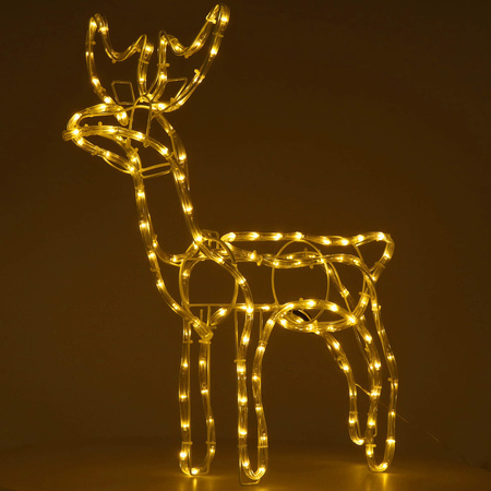 Renifer świąteczny 144 LED świetlna dekoracja ozdoba do ogrodu biały ciepły