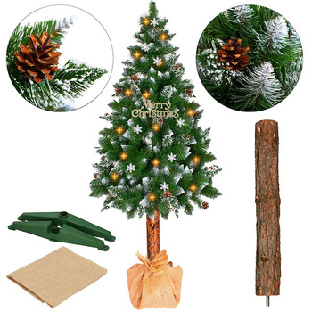 Choinka na pniu 190 cm sztuczna sosna diamentowa