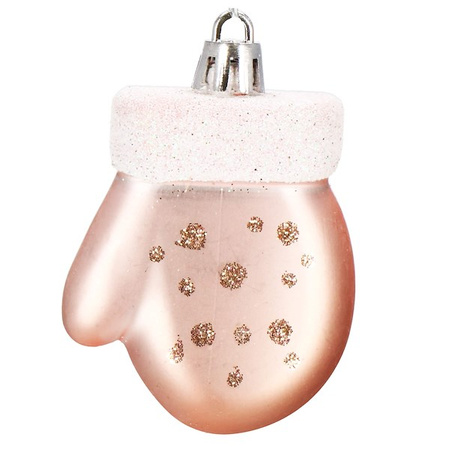 Bombki choinkowe 77 szt. rose gold zestaw choinkowy