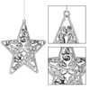 Zawieszki choinkowe 2 szt. gwiazdka ozdoba świąteczna srebrna