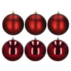 Czerwone bombki choinkowe 13 cm 6 szt. zestaw ozdoby choinkowe półmatowe i połyskujące