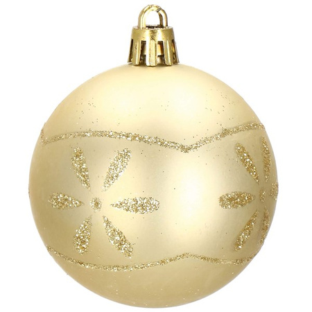 Bombki choinkowe 30 szt. ozdoby świąteczne zestaw 6cm rose gold