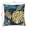 Poszewka dekoracyjna 45x45cm na poduszkę wzorzysta w liście
