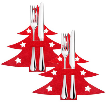 Kieszonka na sztućce 10szt. świąteczne etui, choinka ozdoba świąteczna