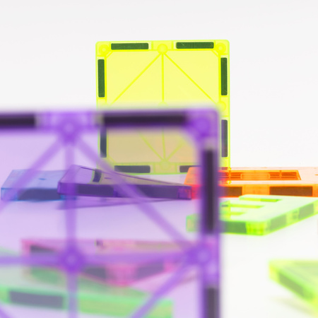 Klocki magnetyczne 3D komplet 48 szt. klocki konstrukcyjne dla dzieci, kolorowe