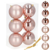 Bombki choinkowe 6 szt. ozdoby świąteczne zestaw 10 cm rose gold