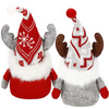 Skrzaty 27 cm ozdoba świąteczna 2 szt. renifer krasnal świąteczny, gnom