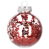 Bombki choinkowe przeźroczyste 30 szt. czerwony 7cm zestaw choinkowy