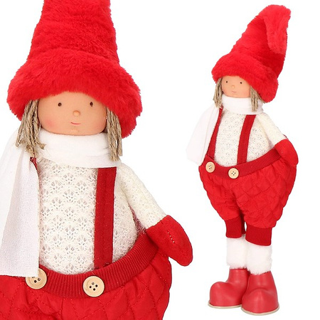 Laleczka 52 cm ozdoba świąteczna, figurka świąteczna, gnom czerwony