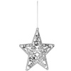 Zawieszki choinkowe 2 szt. gwiazdka ozdoba świąteczna srebrna