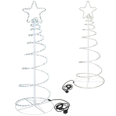 Choinka na zewnątrz 192 Led zimny biały 8m wąż świetlny IP44