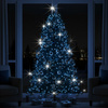 Lampki choinkowe 300 led niebieski + biały zimny flash 15m oświetlenie świąteczne IP44