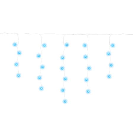 Kurtyna świetlna 1500 led girlanda, lampki wewnętrzno-zewnętrzne sople niebieski
