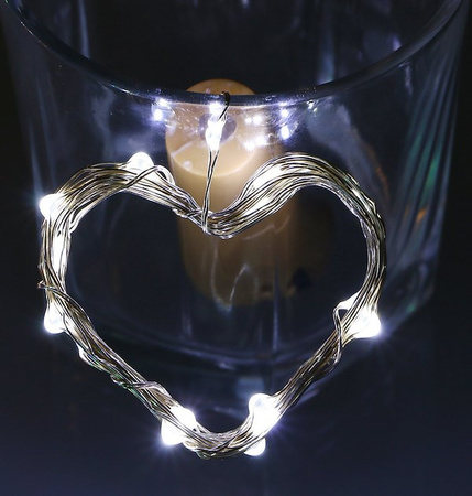 Lampki choinkowe 20 LED biały zimny