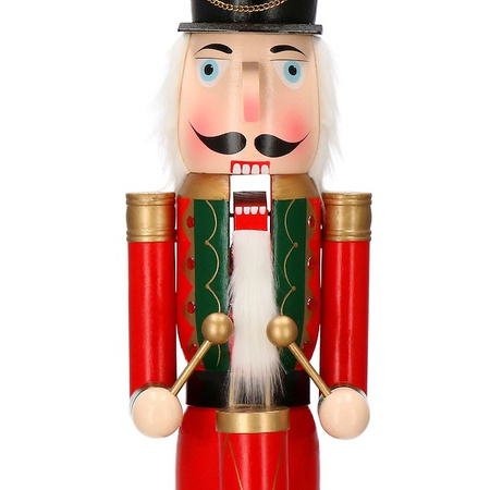 Dziadek do orzechów 120 cm drewniany żołnierzyk z bębenkiem, figurka świąteczna