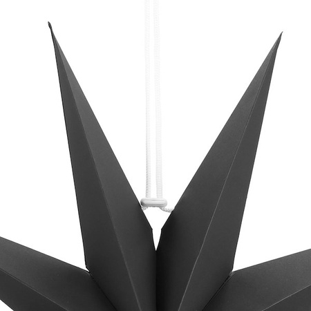 Gwiazda świąteczna papierowa 3d 60 cm zawieszka choinkowa czarna
