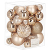 Bombki choinkowe 33 szt. ozdoby świąteczne rose gold