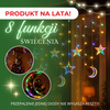 Kurtyna świetlna 138 Led girlanda gwiazdki księżyce lampki sople multikolor