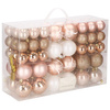 Bombki choinkowe 86 szt. rose gold zestaw choinkowy