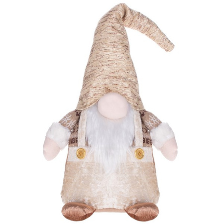 Mikołaj 35cm ozdoba świąteczna, krasnal świąteczny, gnom złoty