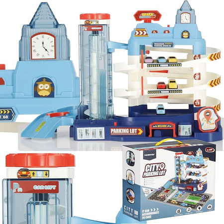 Parking samochodowy dla dzieci zabawka autka parking piętrowy z windą