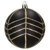 Bombki choinkowe 16 szt. czarny, złoty zestaw choinkowy