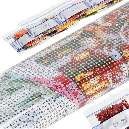 Haft diamentowy mozaika lisek obraz 40x30 cm