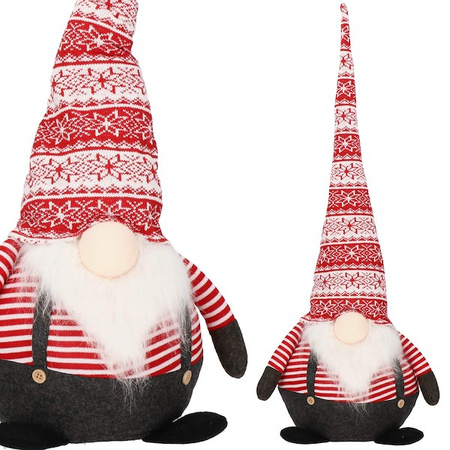 Skrzat 80cm ozdoba świąteczna, krasnal świąteczny, gnom szary