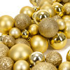 Girlanda świateczna z 130 szt. bombek, łańcuch choinkowy 160 cm, złote