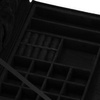 Kuferek, szkatułka na biżuterię 26x26x9 cm czarny, welurowy organizer z przegródkami