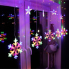 Kurtyna świetlna multikolor 138 Led lampki wewnętrzno-zewnętrzne śnieżynki z programatorem