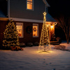 Choinka zewnętrzna LED do ogrodu 500 cm ozdoba świecąca świąteczna 840 LED ciepły biały + ciepły biały flash