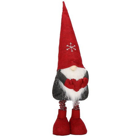 Skrzat 50-70 cm ozdoba świąteczna, krasnal świąteczny, gnom grafitowy na teleskopowych nóżkach