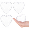 Bombki akrylowe 10cm serce plastikowe decoupage zestaw 4 szt.