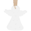 Zawieszka choinkowa 7cm drewniana, ozdoby świąteczne aniołki zestaw 6 szt.