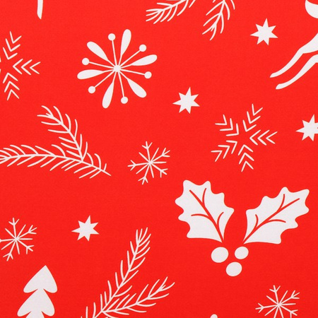 Pokrowiec na krzesło świąteczny, elastyczny, uniwersalny czerwony