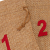 Woreczki z numerami, dekoracja adwentowa do kalendarza świątecznego 24 szt.