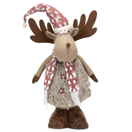 Renifer z teleskopowymi nóżkami 74 cm dekoracja świąteczna, figurka pod choinkę