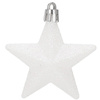Bombki choinkowe 6 szt. dekoracje, ozdoby świąteczne gwiazdki zestaw białe