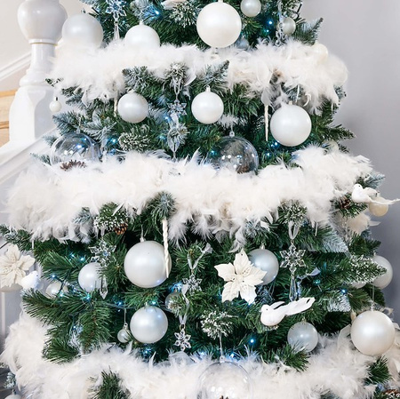 Kryształki 9 szt. przezroczyste bombki choinkowe śnieżynki