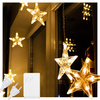 Kurtyna świetlna 70 Led gwiazdki lampki choinkowe wewnętrzne sople ciepły biały