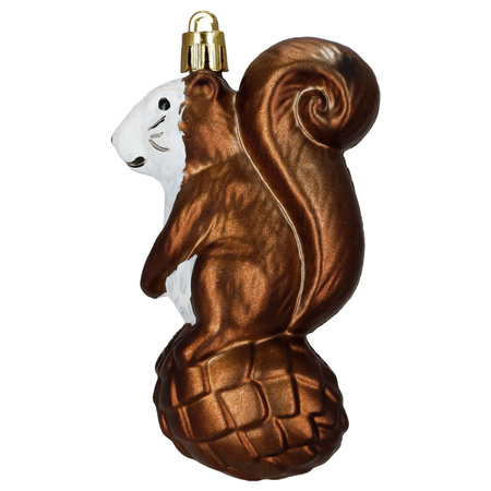 Bombki choinkowe kształtki 14 szt. dekoracje świąteczne ozdoby nietłukące brązowe